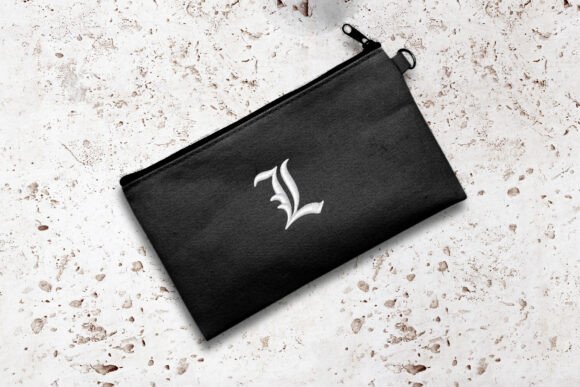 Blackletter L Mini Embroidery