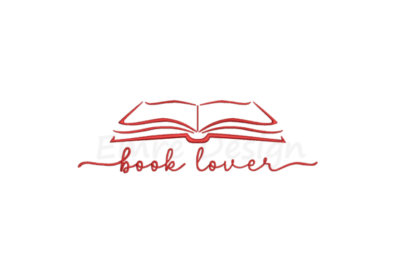 Book Lover Embroidery Design