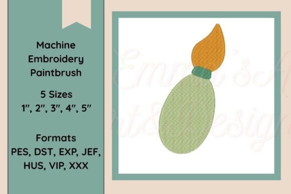 Child Paintbrush Embroidery Design