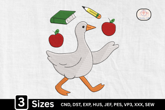Cute School Teacher Goose: Embroidery Review for Craft Fairs