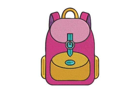 Cute Student Bag Embroidery Design