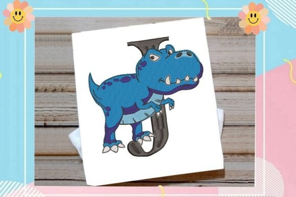 Dinosaur Monogram Alphabet Letter J
