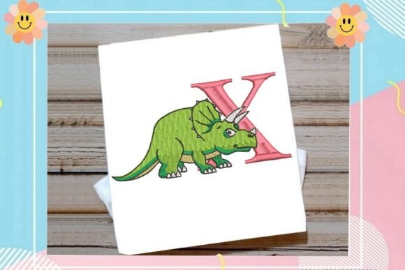 Dinosaur Monogram Letter X Embroidery Review
