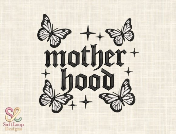 Motherhood Butterfly Embroidery Design