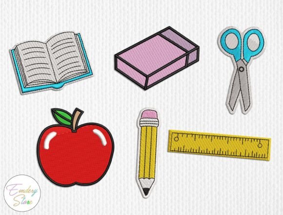 School Supplies Embroidery Patch Set Review