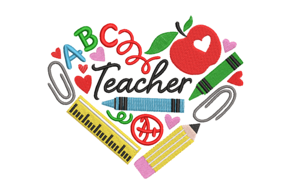 Teacher Heart – School Supplies